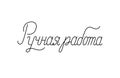 Hand made hand written cyrillic lettering. Russian translation: Hand made